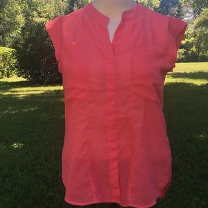 Cap sleeve pink top